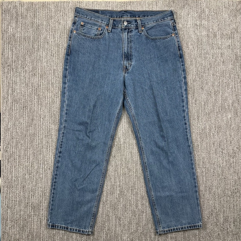Levi's 550 Relaxed Fit Men's Jeans Blue Medium Wash Straight Leg Denim 36 X 30
